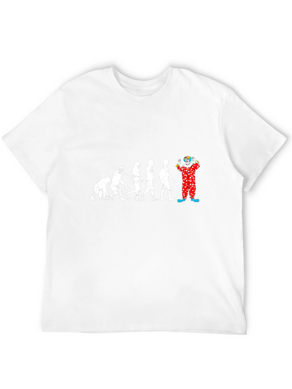 Evolution to Clown Graphic T-Shirt - Funny Design