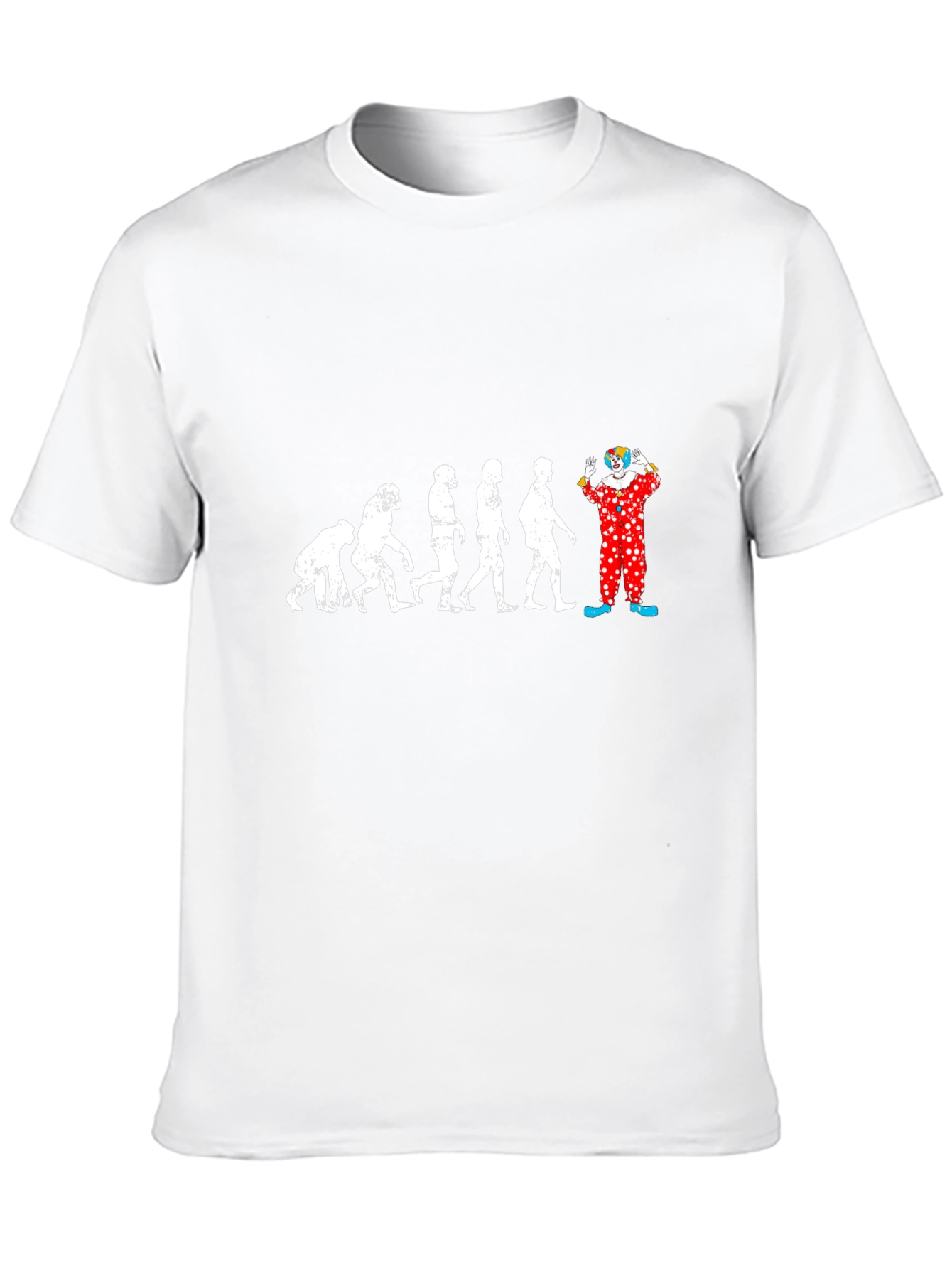 Evolution to Clown Graphic T-Shirt - Funny Design
