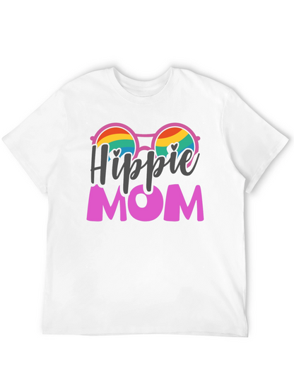 Hippie Mom Graphic Tee - Black