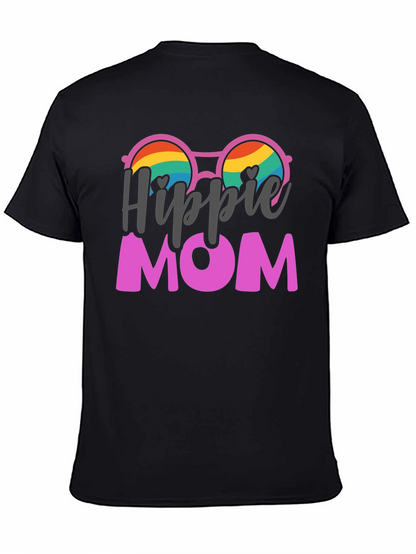 Hippie Mom Graphic Tee - Black