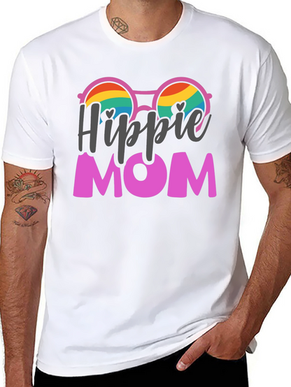 Hippie Mom Graphic Tee - Black