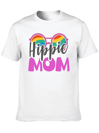 Hippie Mom Graphic Tee - Black