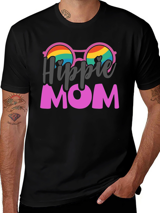 Hippie Mom Graphic Tee - Black