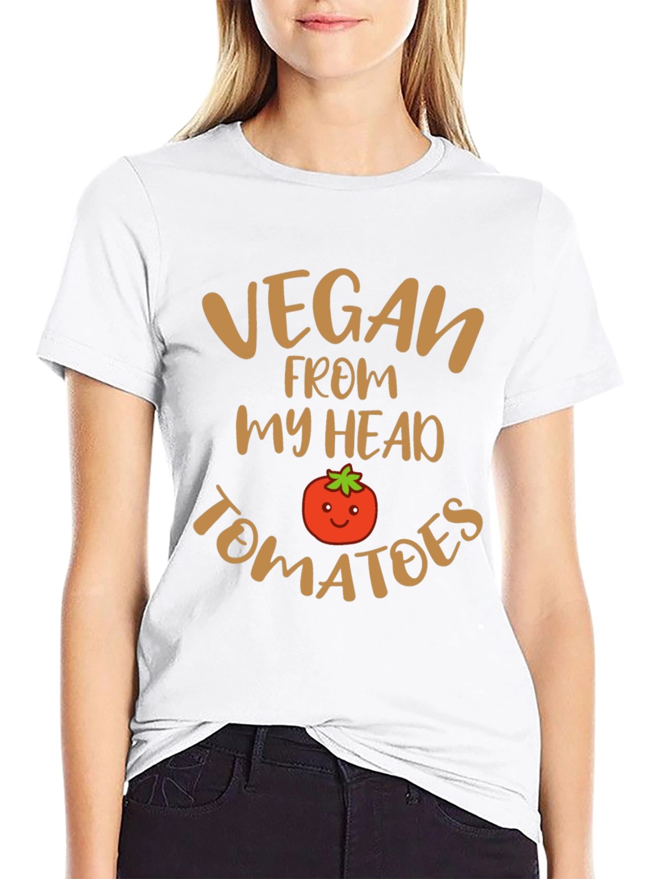 Vegan From My Head Tomatoes Graphic Tee