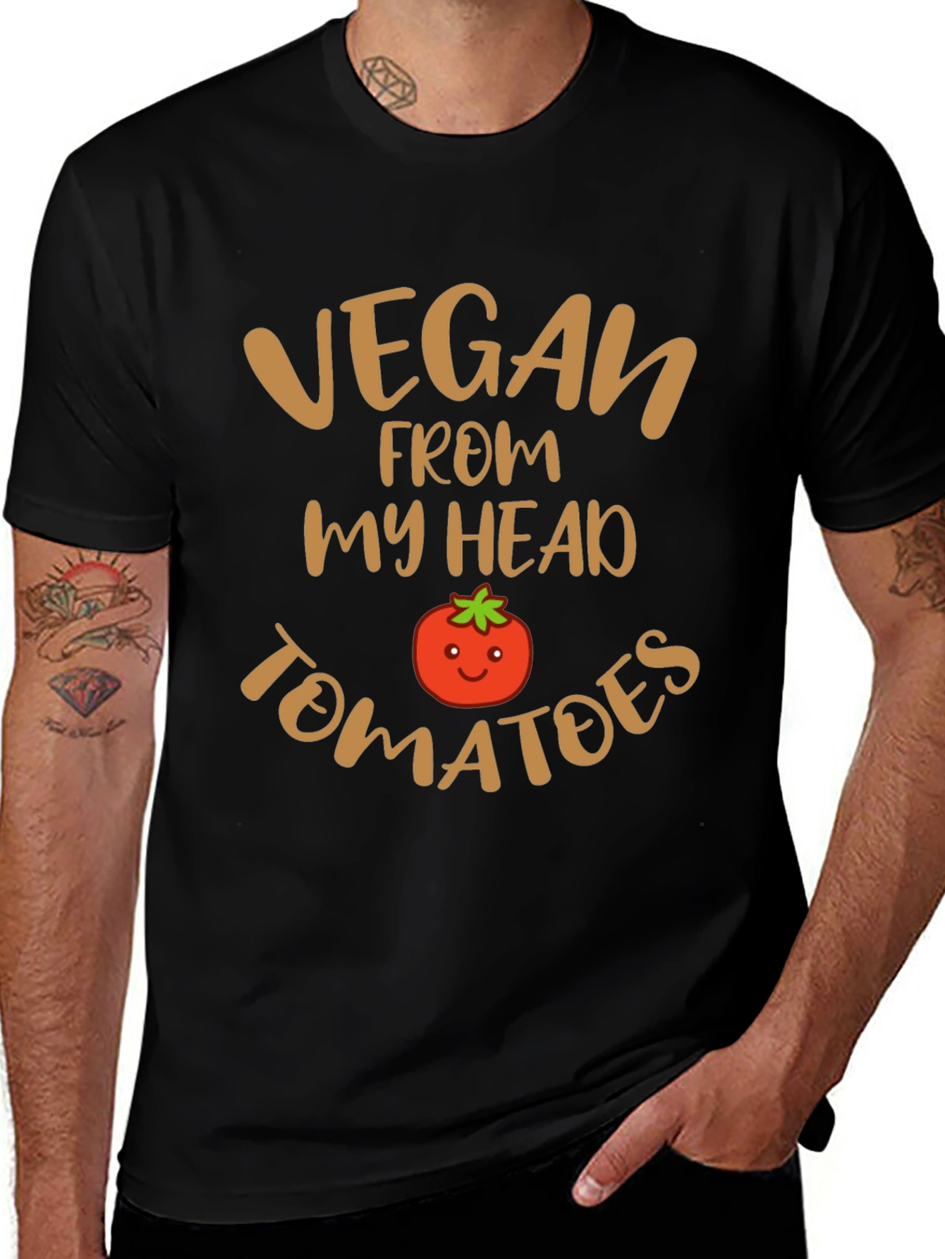 Vegan From My Head Tomatoes Graphic Tee