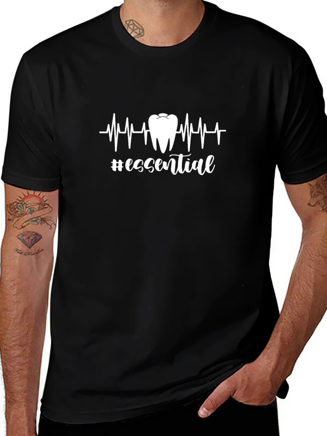 Essential Dentist T-Shirt - Black Cotton Tee
