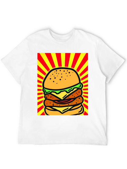 Burger Graphic Black T-Shirt