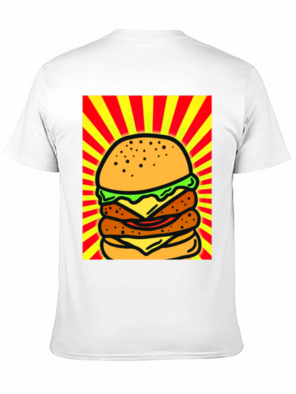 Burger Graphic Black T-Shirt