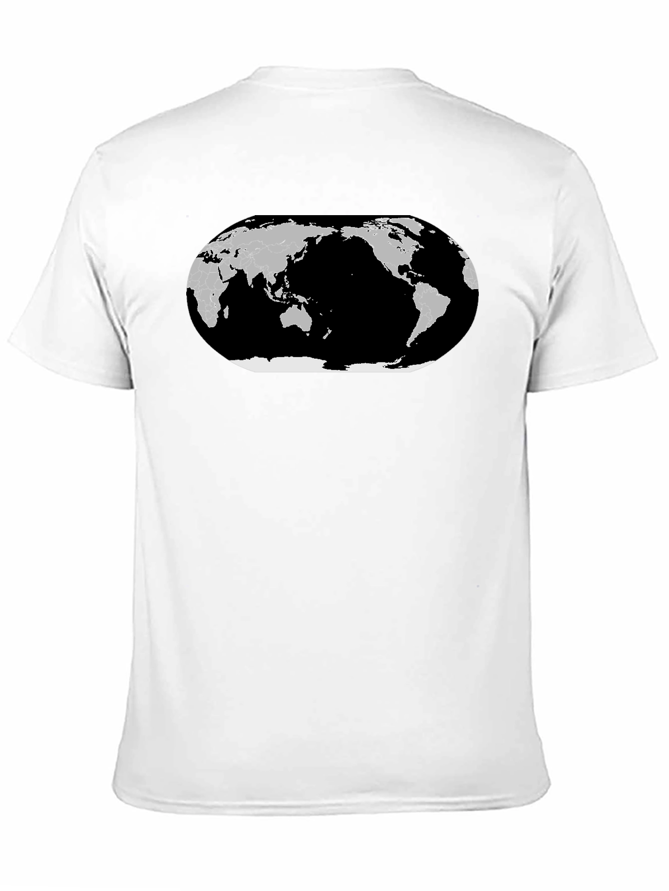 World Map Graphic T-Shirt - Black Cotton Tee