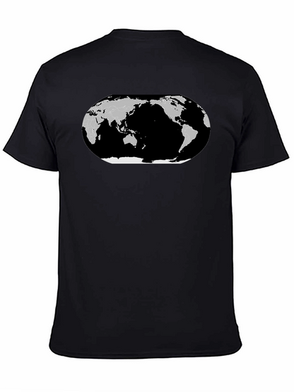 World Map Graphic T-Shirt - Black Cotton Tee