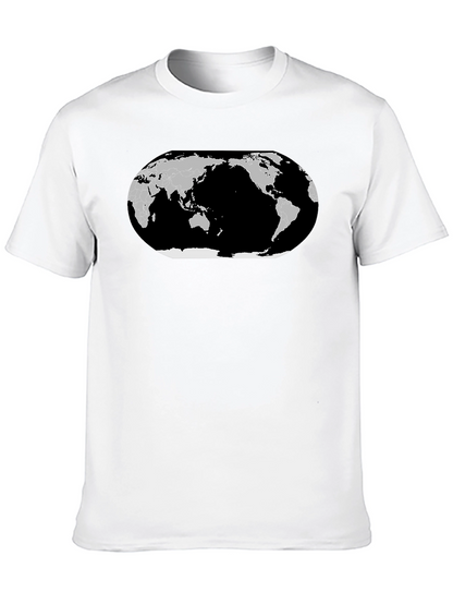 World Map Graphic T-Shirt - Black Cotton Tee