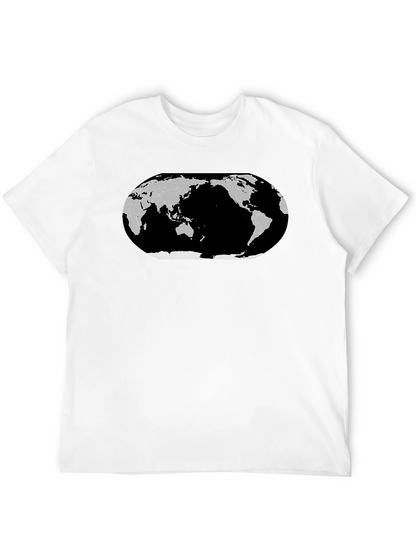 World Map Graphic T-Shirt - Black Cotton Tee