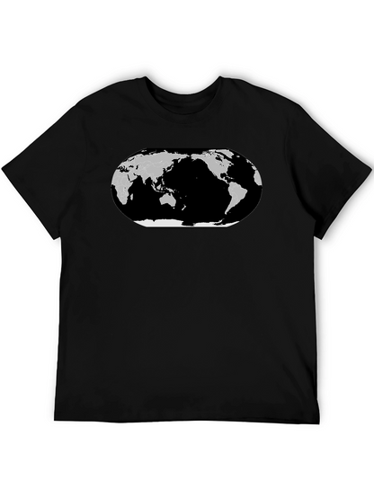 World Map Graphic T-Shirt - Black Cotton Tee