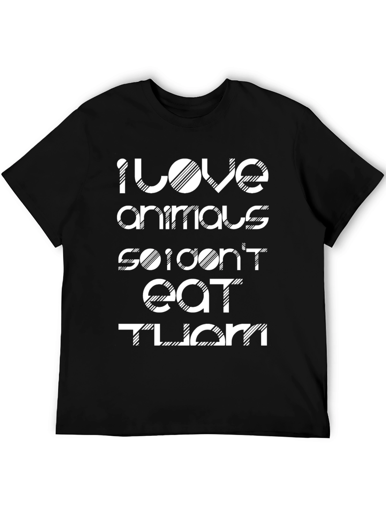 I Love Animals Vegan Graphic T-Shirt