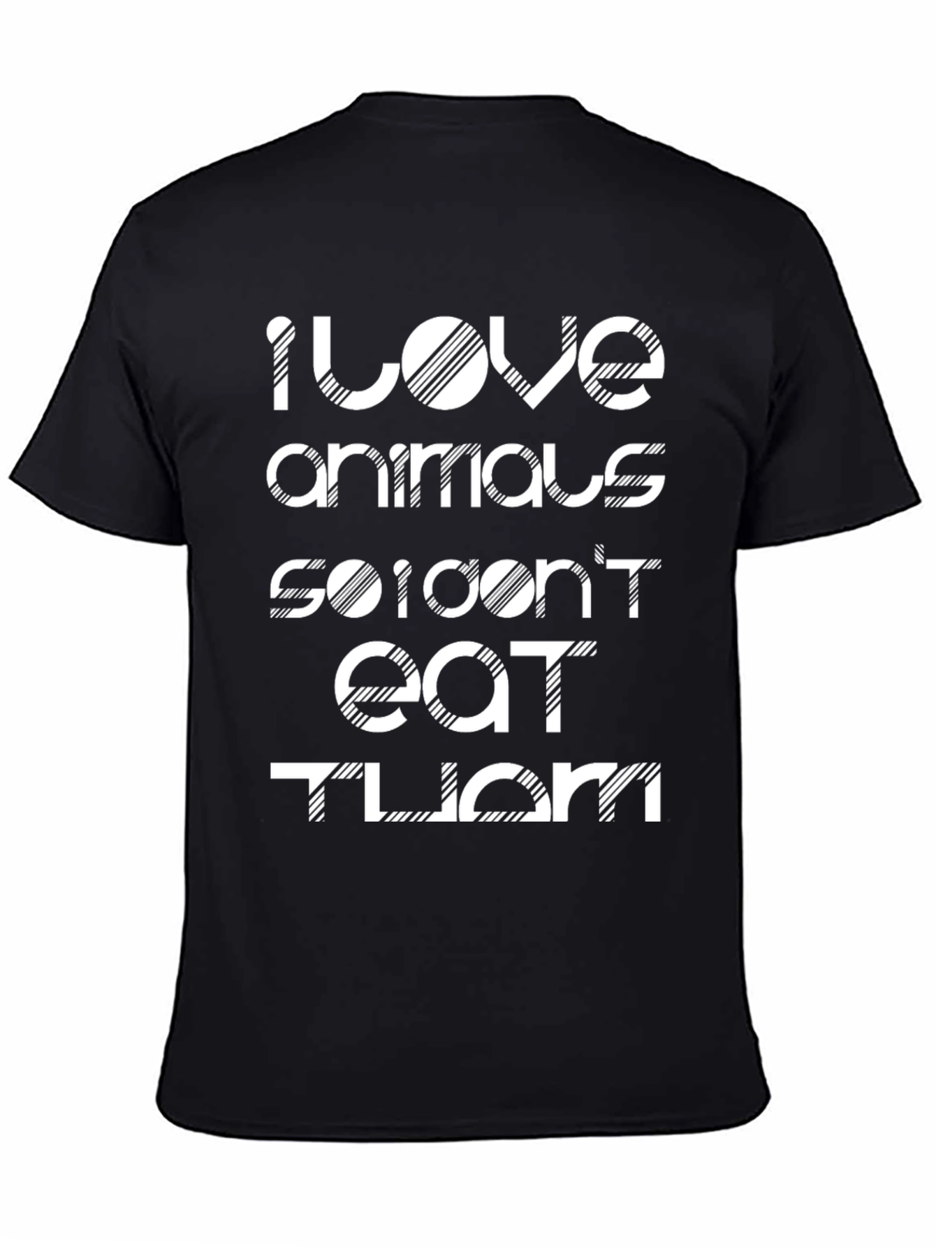 I Love Animals Vegan Graphic T-Shirt