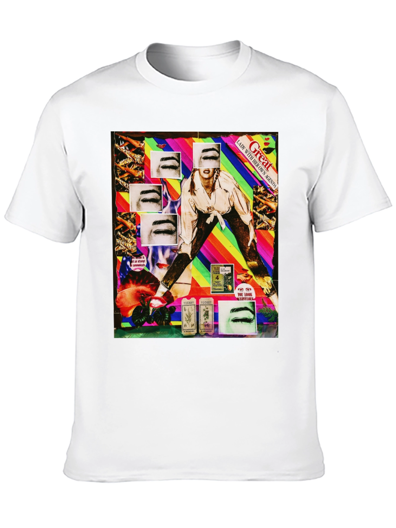 Abstract Graphic Print Black T-Shirt