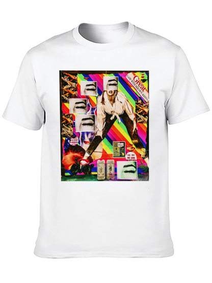 Abstract Graphic Print Black T-Shirt