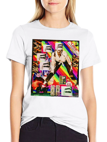 Abstract Graphic Print Black T-Shirt