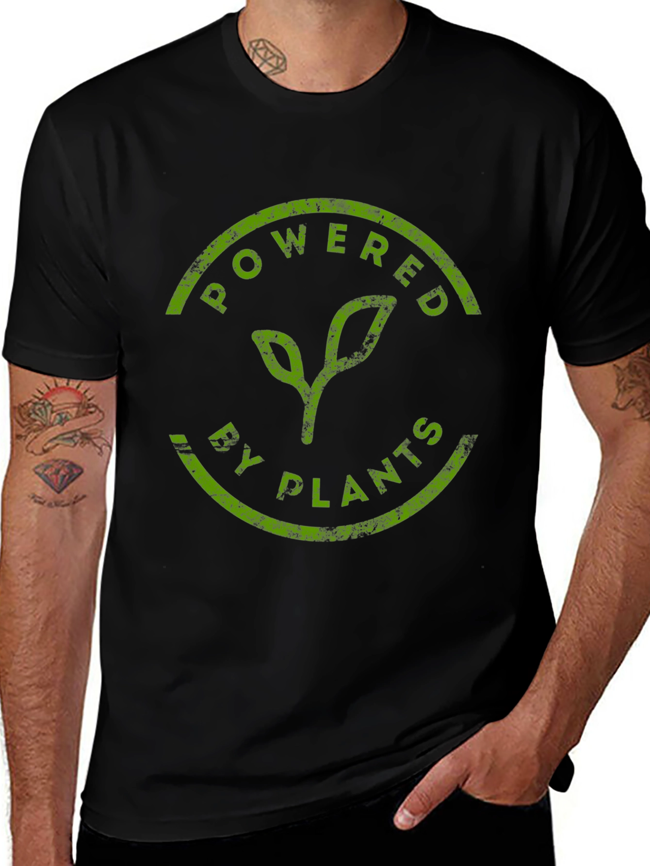 Powered By Plants Vegan Graphic T-Shirt