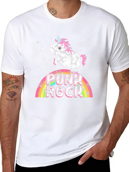 Punk Rock Unicorn Graphic T-Shirt