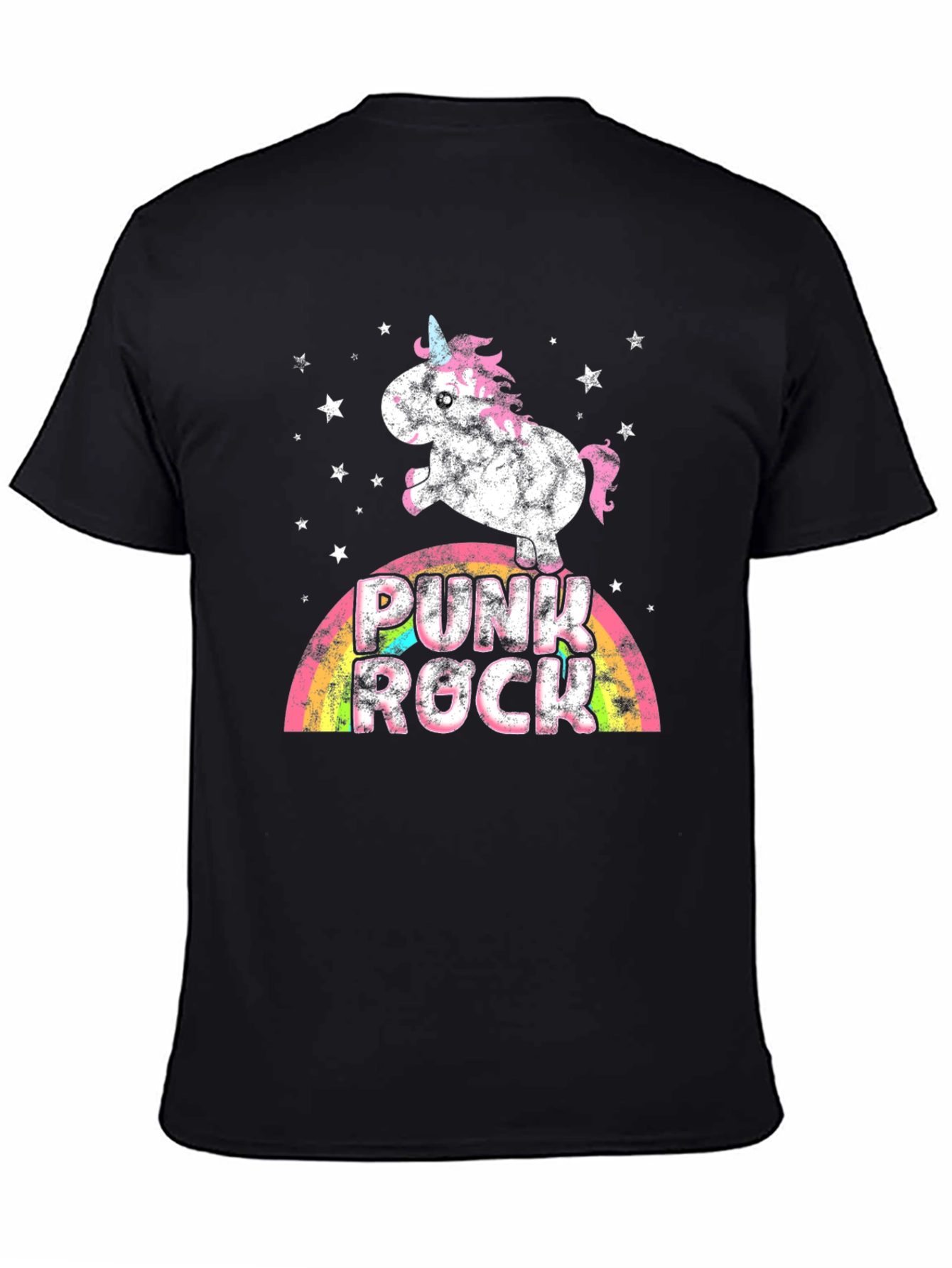 Punk Rock Unicorn Graphic T-Shirt