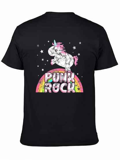 Punk Rock Unicorn Graphic T-Shirt