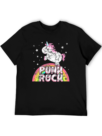 Punk Rock Unicorn Graphic T-Shirt