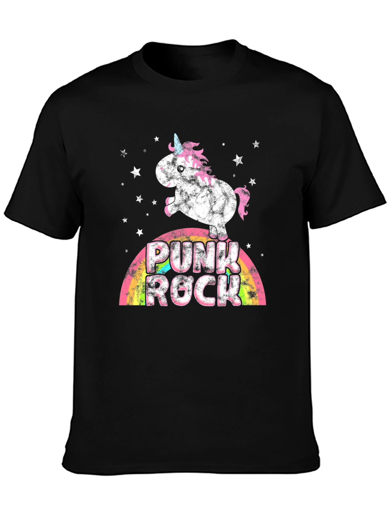 Punk Rock Unicorn Graphic T-Shirt