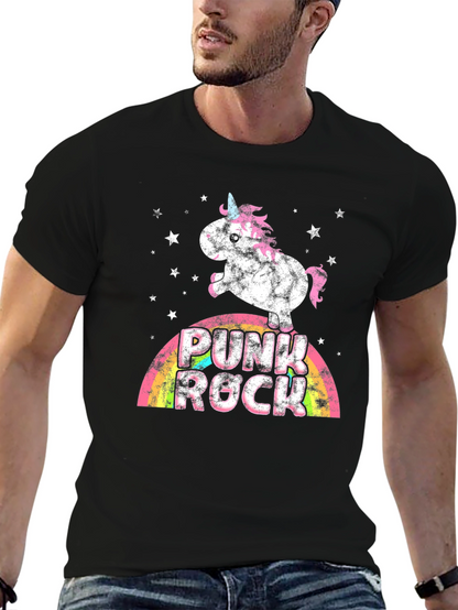 Punk Rock Unicorn Graphic T-Shirt