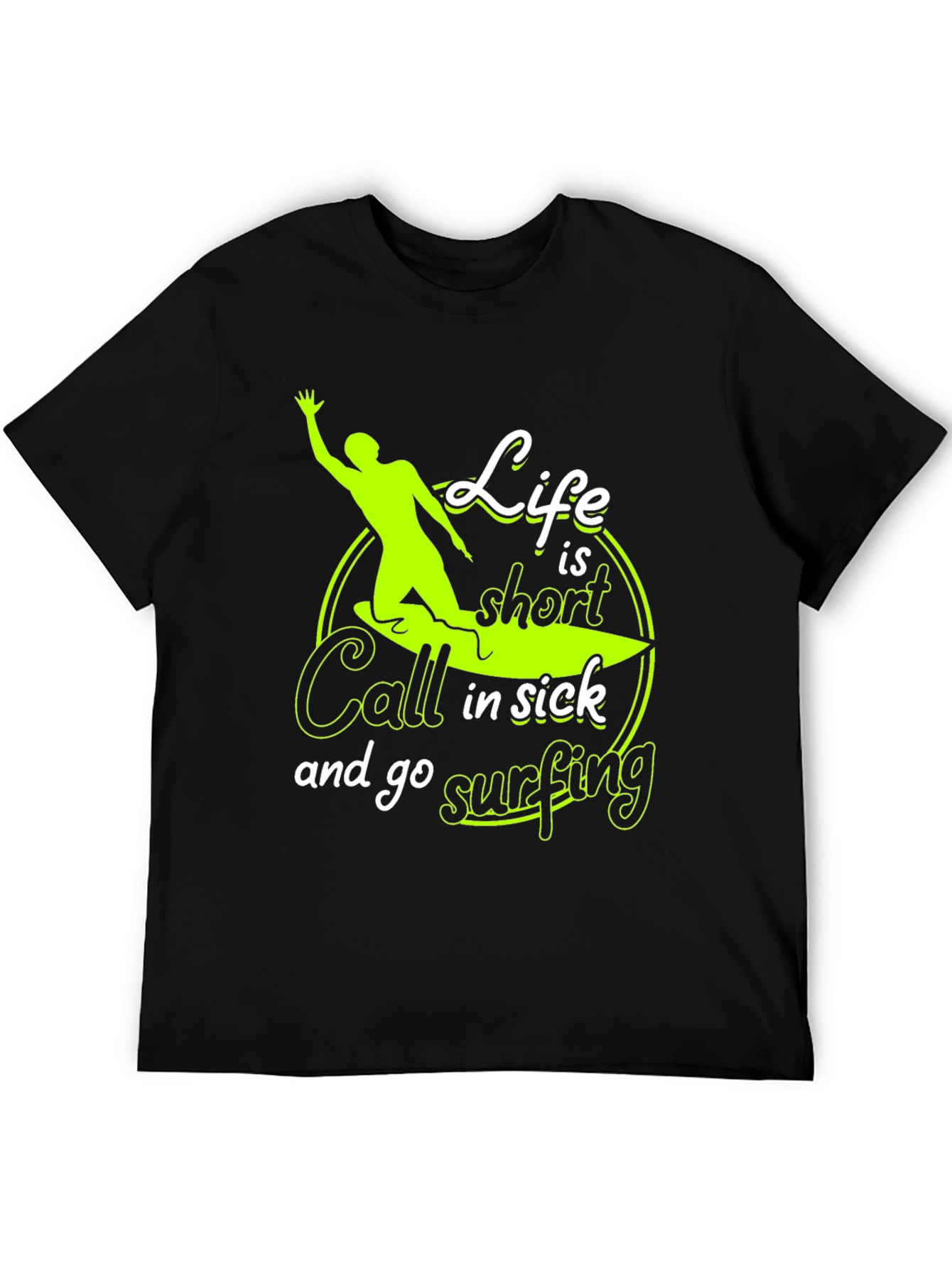 Life is Short Surfing Graphic T-Shirt