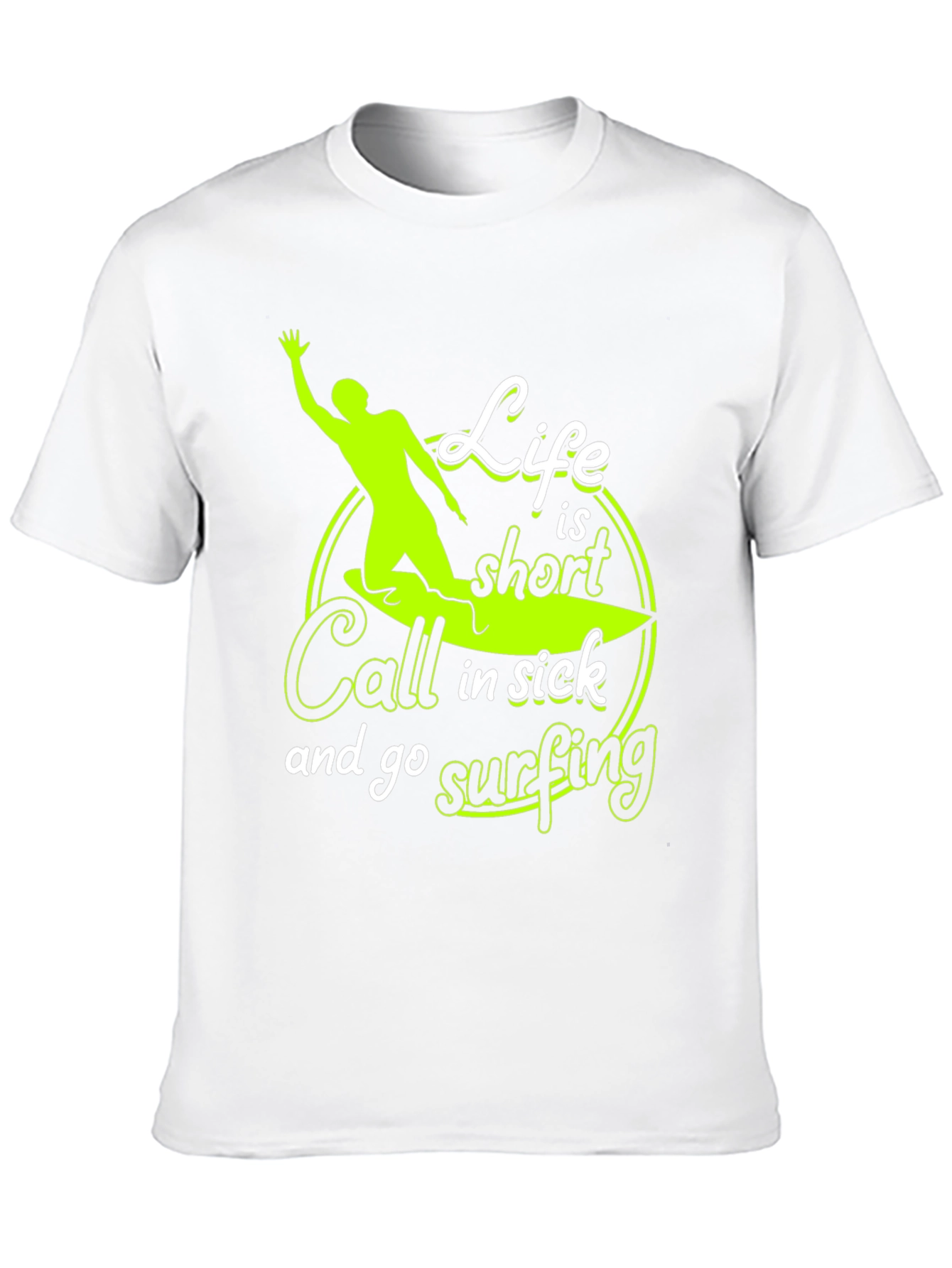 Life is Short Surfing Graphic T-Shirt