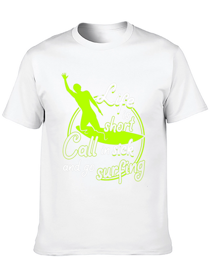 Life is Short Surfing Graphic T-Shirt