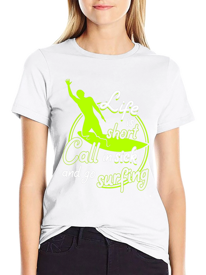 Life is Short Surfing Graphic T-Shirt