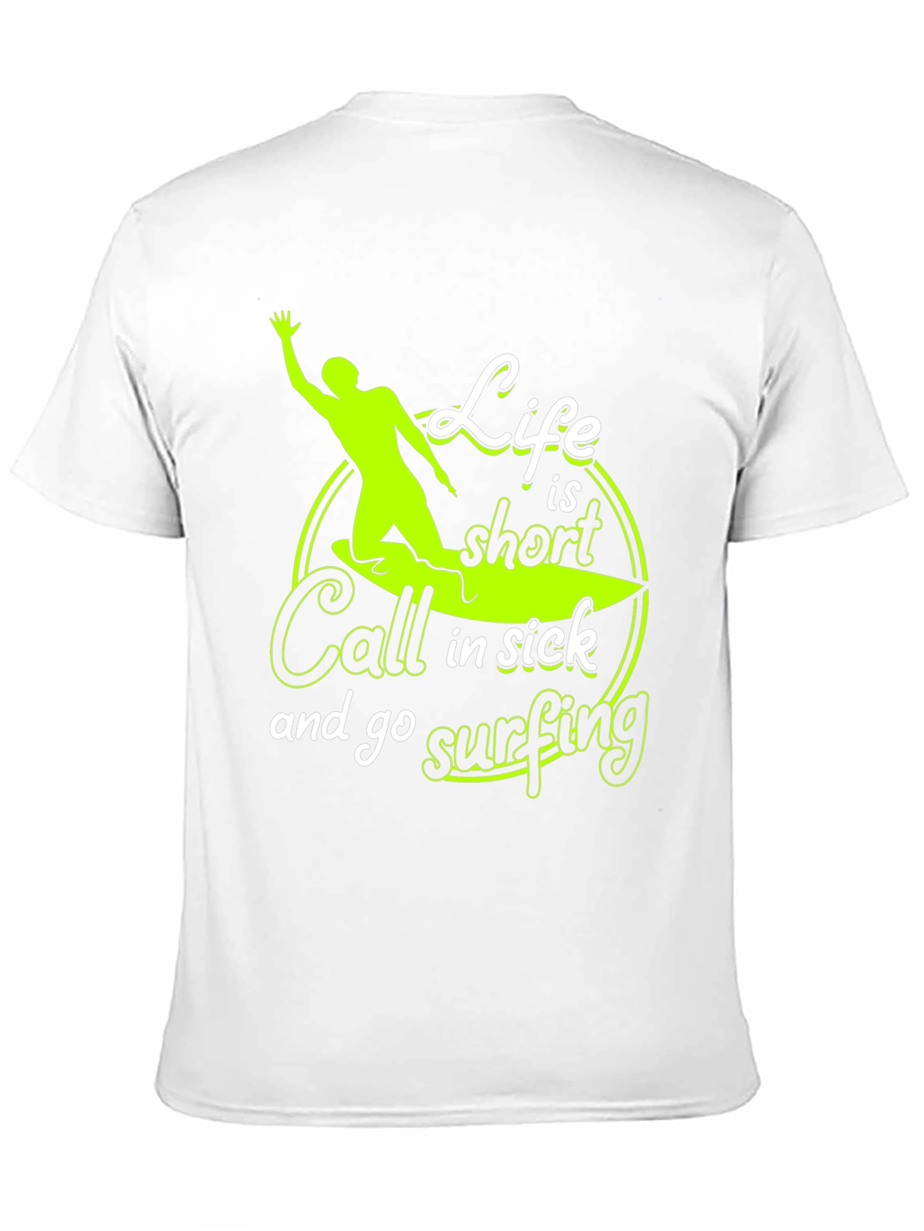 Life is Short Surfing Graphic T-Shirt