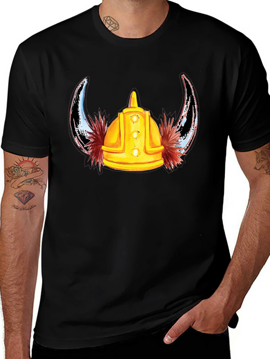 Viking Helmet T-Shirt - Mens Black Tee