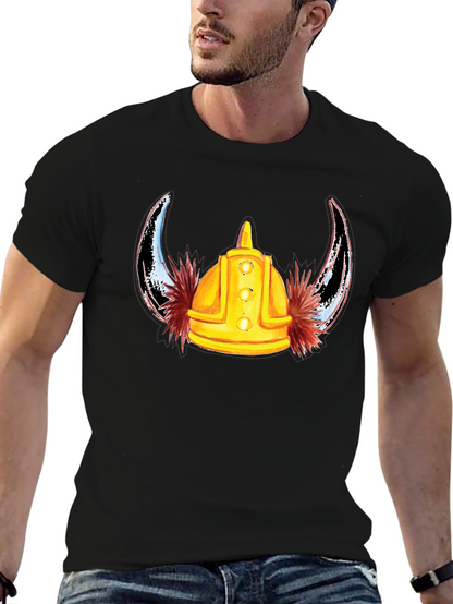 Viking Helmet T-Shirt - Mens Black Tee