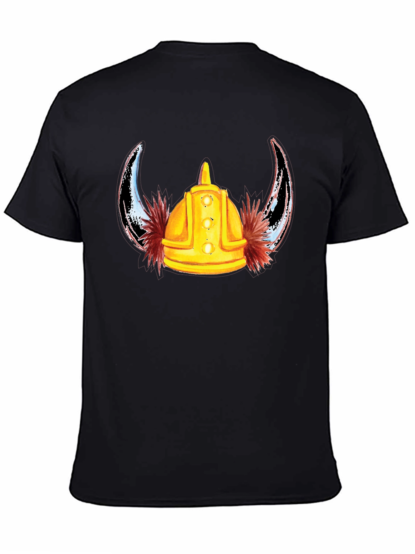 Viking Helmet T-Shirt - Mens Black Tee