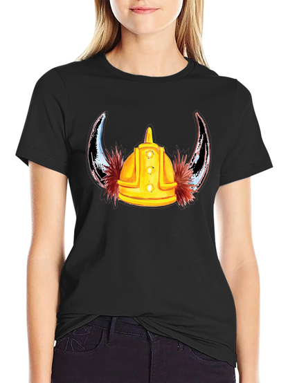 Viking Helmet T-Shirt - Mens Black Tee
