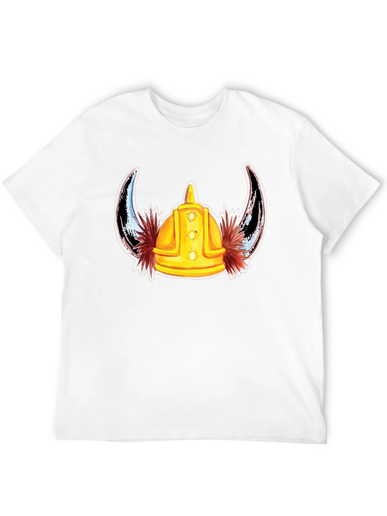 Viking Helmet T-Shirt - Mens Black Tee