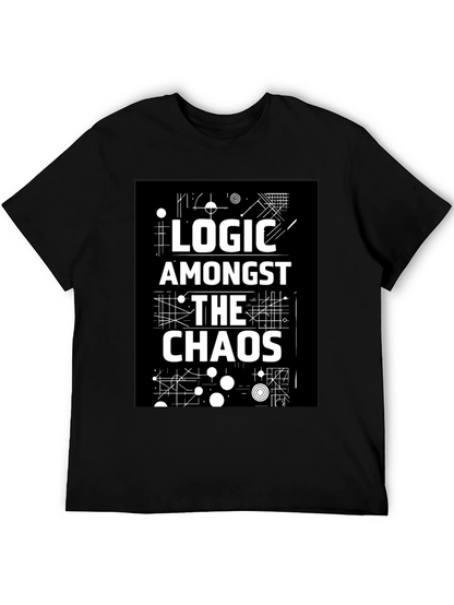 Logic Amongst the Chaos Graphic Black Tee