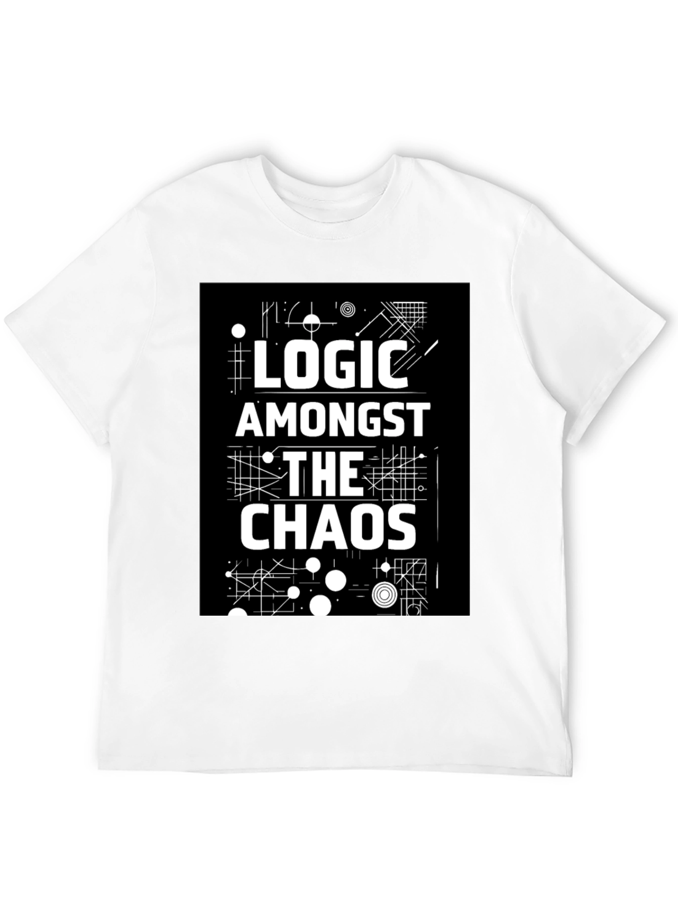 Logic Amongst the Chaos Graphic Black Tee
