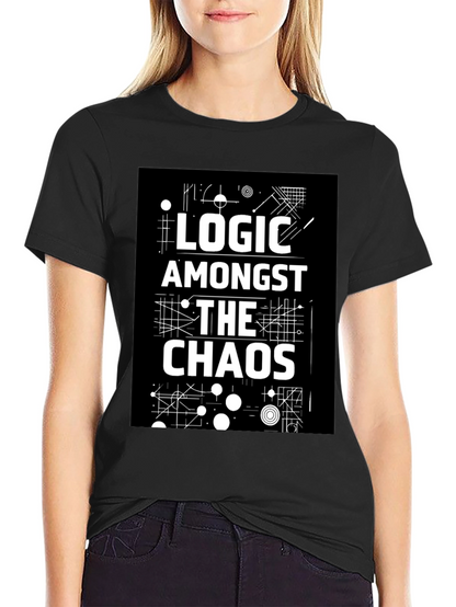 Logic Amongst the Chaos Graphic Black Tee