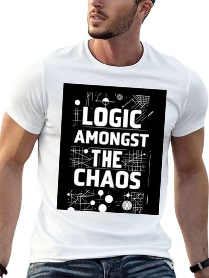 Logic Amongst the Chaos Graphic Black Tee