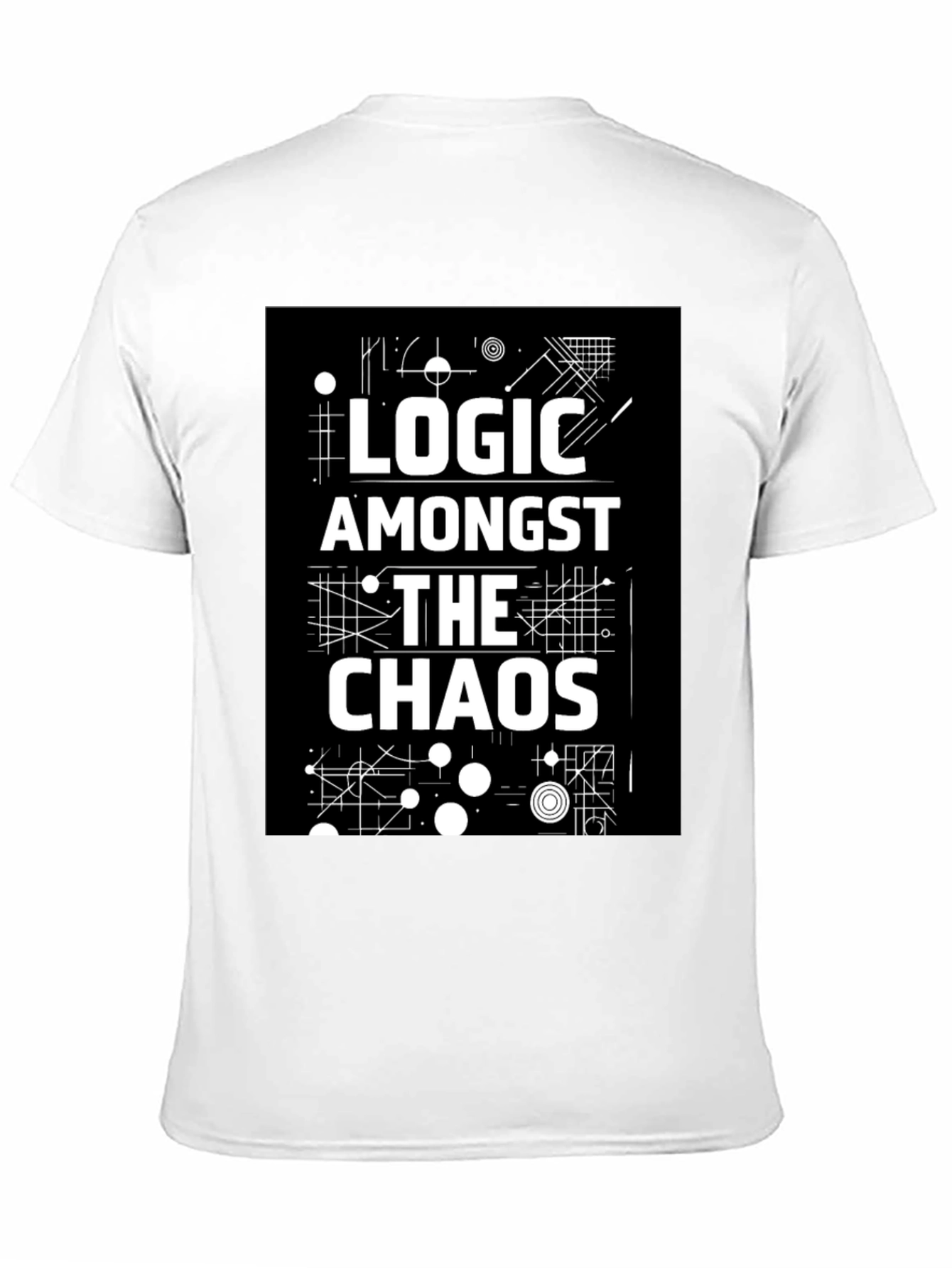 Logic Amongst the Chaos Graphic Black Tee