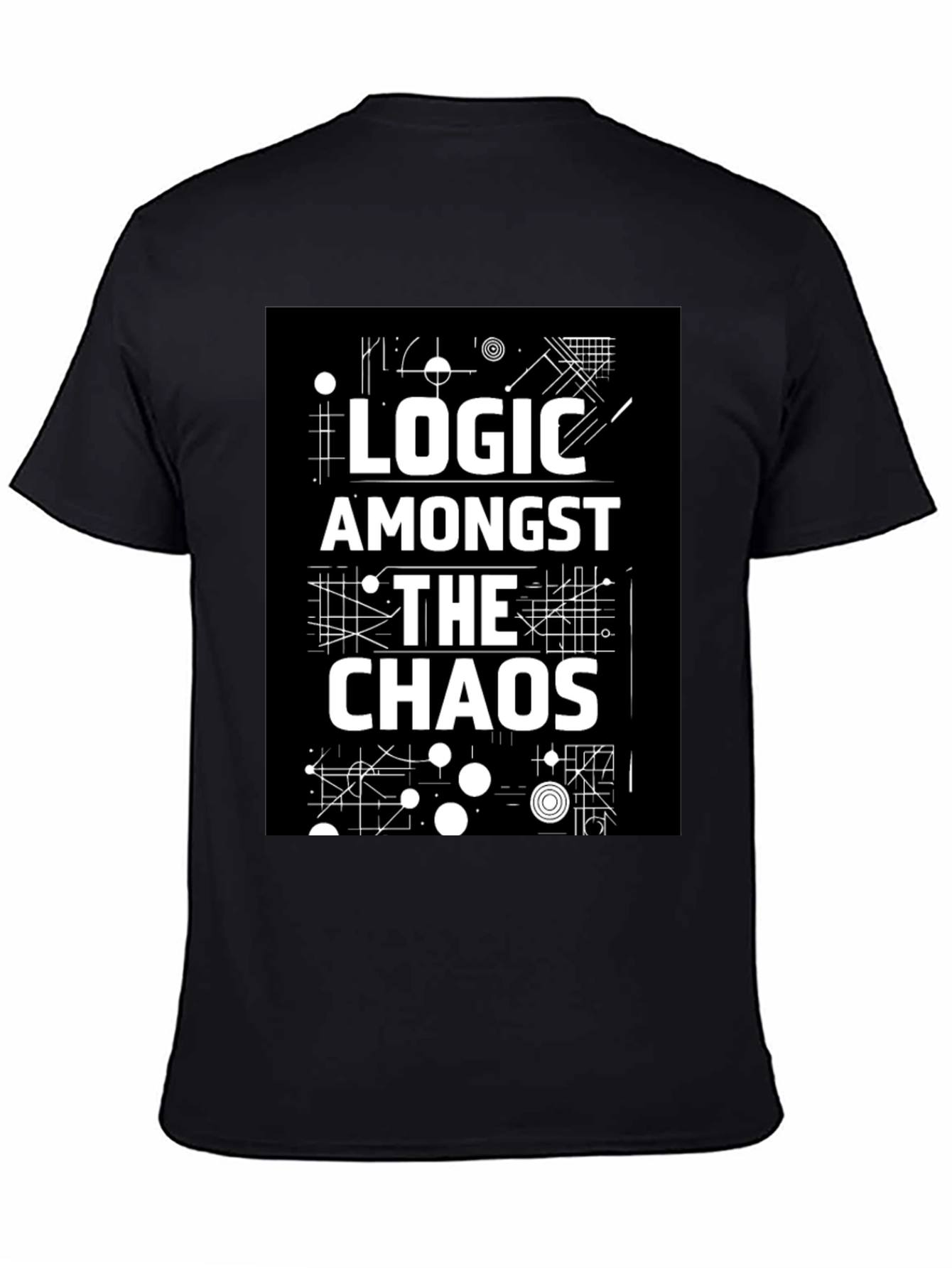 Logic Amongst the Chaos Graphic Black Tee