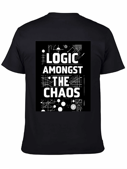 Logic Amongst the Chaos Graphic Black Tee