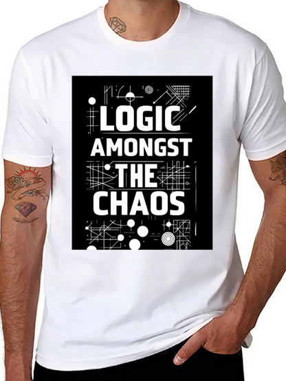 Logic Amongst the Chaos Graphic Black Tee