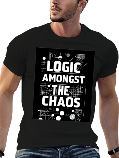 Logic Amongst the Chaos Graphic Black Tee