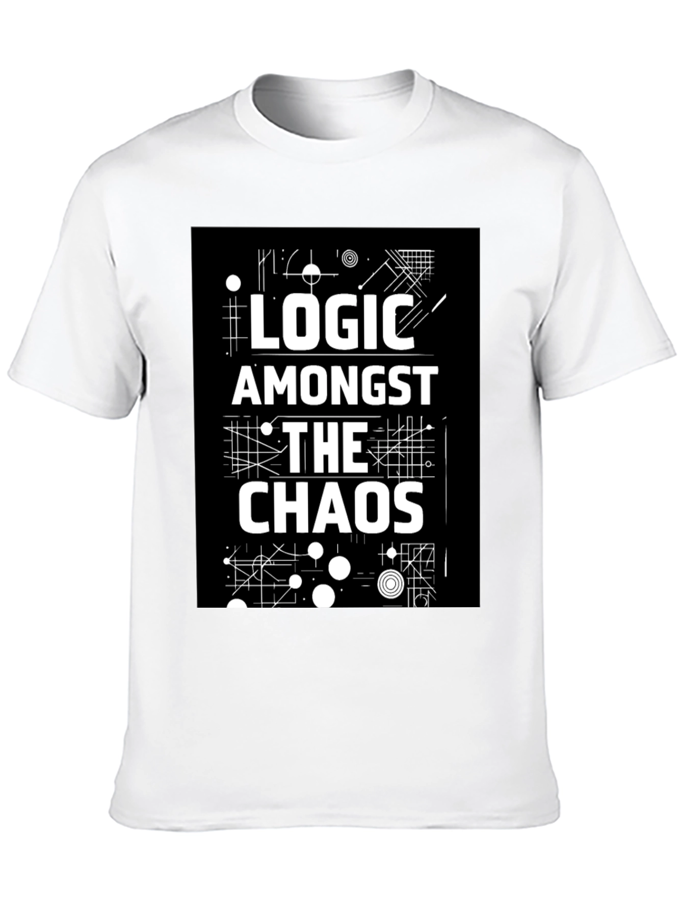 Logic Amongst the Chaos Graphic Black Tee