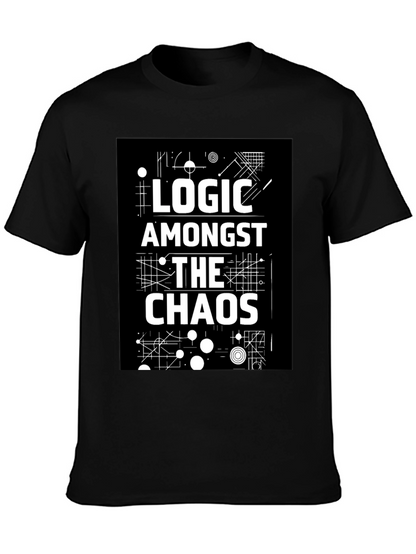 Logic Amongst the Chaos Graphic Black Tee